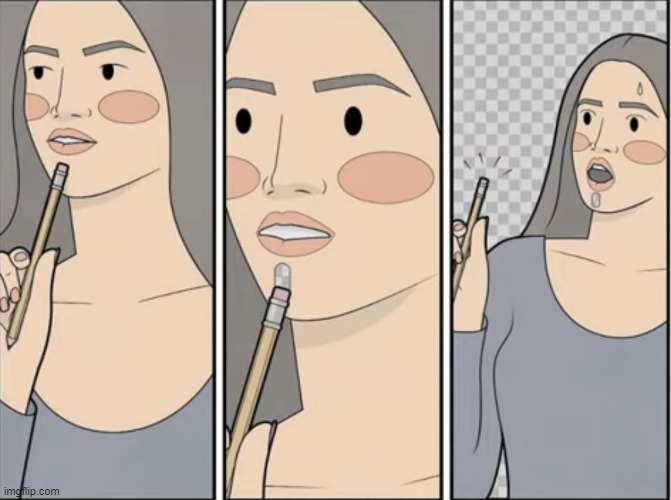 she accidentally erased herself | image tagged in comics | made w/ Imgflip meme maker
