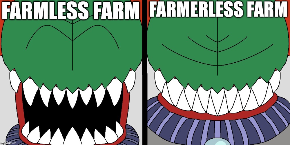 Madness Combat | FARMLESS FARM; FARMERLESS FARM | image tagged in tricky reaction,madness combat,tricky | made w/ Imgflip meme maker