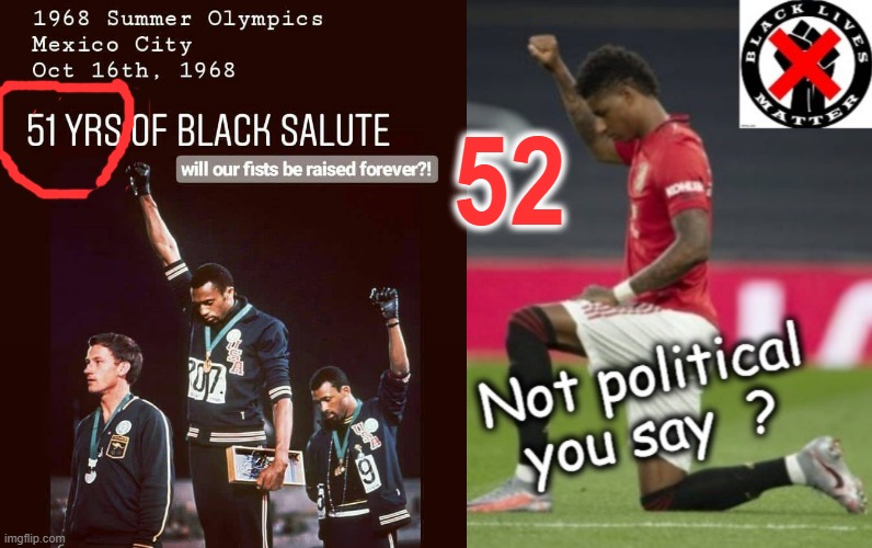 Black Power Salute | 52 | image tagged in manchester united | made w/ Imgflip meme maker