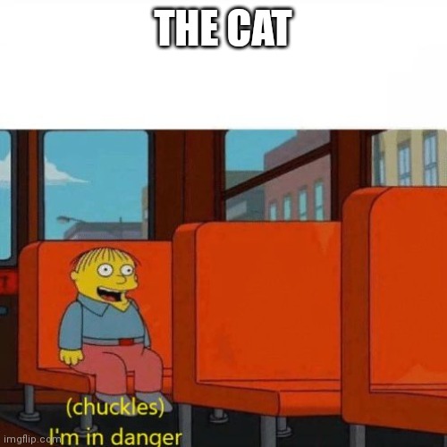 Chuckles, I’m in danger | THE CAT | image tagged in chuckles i m in danger | made w/ Imgflip meme maker