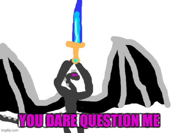 BEGONE UNHOLY DEMON | YOU DARE QUESTION ME | image tagged in begone unholy demon | made w/ Imgflip meme maker