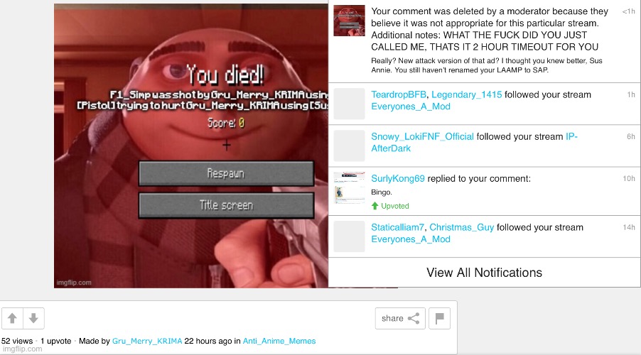 Well, I guess we have a mad Sus Annie, lol | made w/ Imgflip meme maker