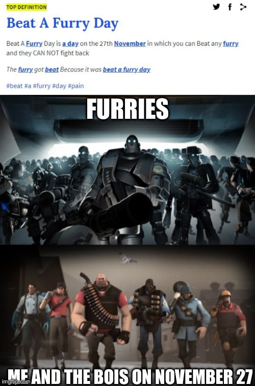 One more day | FURRIES; ME AND THE BOIS ON NOVEMBER 27 | image tagged in mann vs machine | made w/ Imgflip meme maker