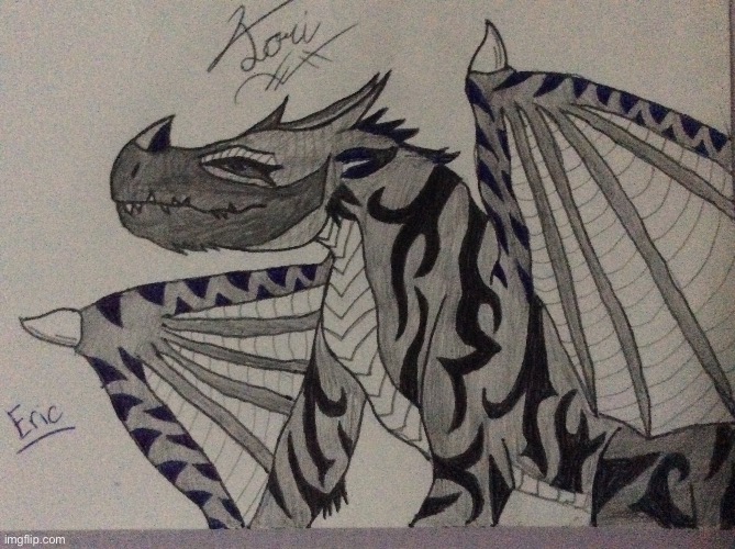 Took me a few hours | image tagged in dragon,drawing,art | made w/ Imgflip meme maker