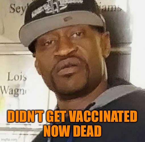 George Floyd | DIDN’T GET VACCINATED
NOW DEAD | image tagged in george floyd | made w/ Imgflip meme maker