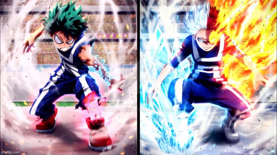 Deku vs todoroki | image tagged in deku vs todoroki | made w/ Imgflip meme maker