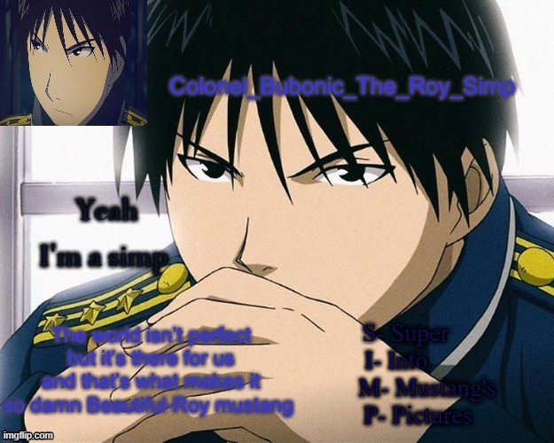Yall should know him by now | Yeah I'm a simp; S- Super        
I- Into           
M- Mustang's 
P- Pictures | image tagged in yall should know him by now | made w/ Imgflip meme maker