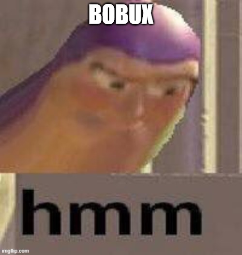 haha | BOBUX | image tagged in buzz lightyear hmm,roblox | made w/ Imgflip meme maker