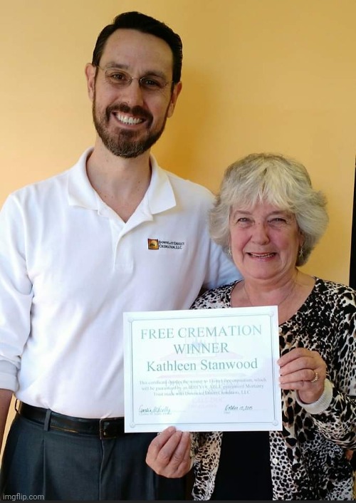 Free cremation award | made w/ Imgflip meme maker