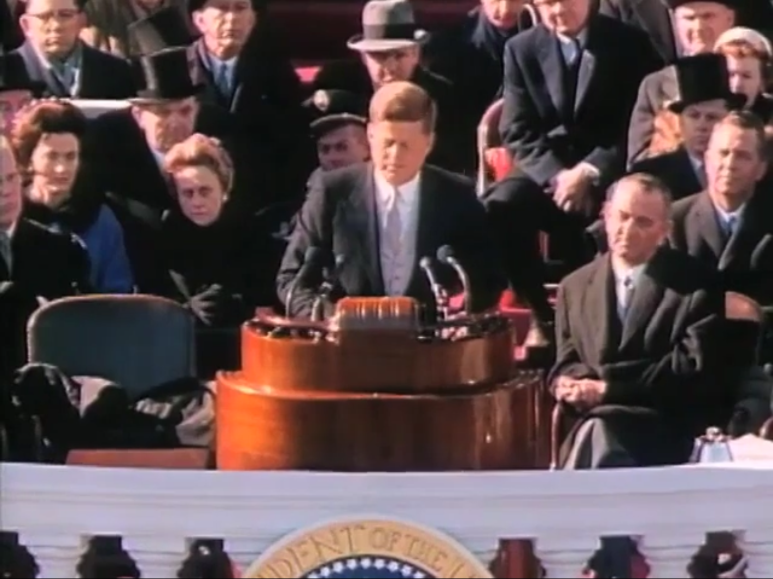 John F. Kennedy "Ask not what your country can do for you." Blank Meme Template