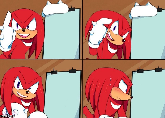 Knuckles oh no! | image tagged in knuckles | made w/ Imgflip meme maker