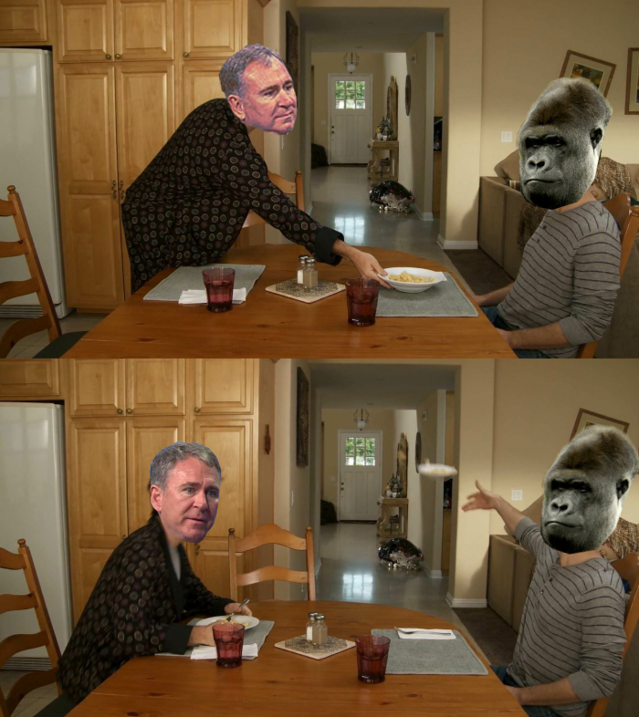 High Quality Ken Griffin Criminal Ƒuckpuppet Blank Meme Template