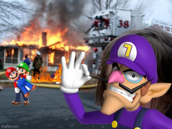 Wario gets set a blaze because of waluigi.mp3 | made w/ Imgflip meme maker