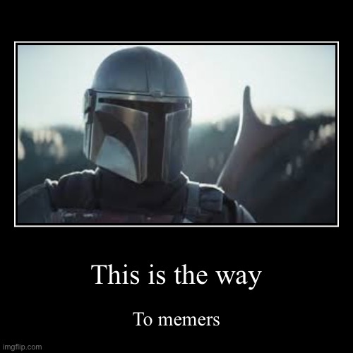 This is the way | image tagged in funny,demotivationals | made w/ Imgflip demotivational maker