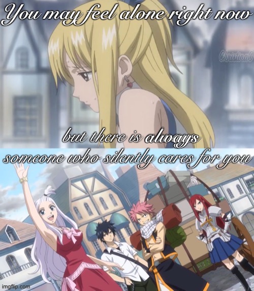 Fairy Tail Family Not Alone | image tagged in fairy tail,fairy tail guild,friendship,family,anime,wholesome | made w/ Imgflip meme maker