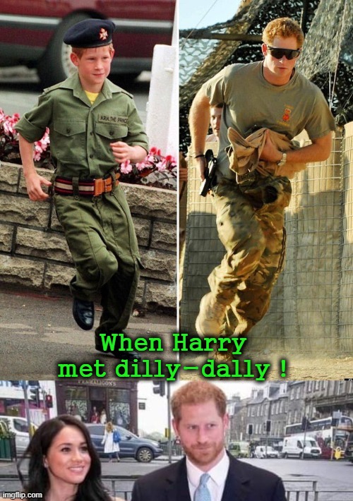 Harry`s dilly-dally ! | When Harry met dilly-dally ! | image tagged in meghan markle | made w/ Imgflip meme maker