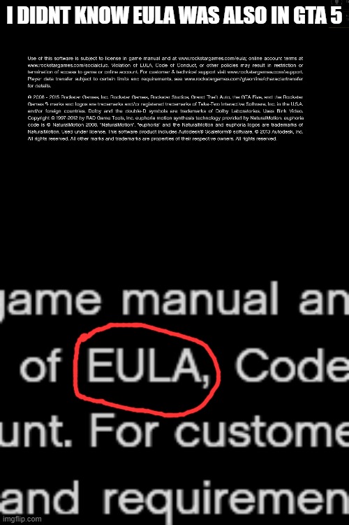 wtf | I DIDNT KNOW EULA WAS ALSO IN GTA 5 | image tagged in genshin impact | made w/ Imgflip meme maker