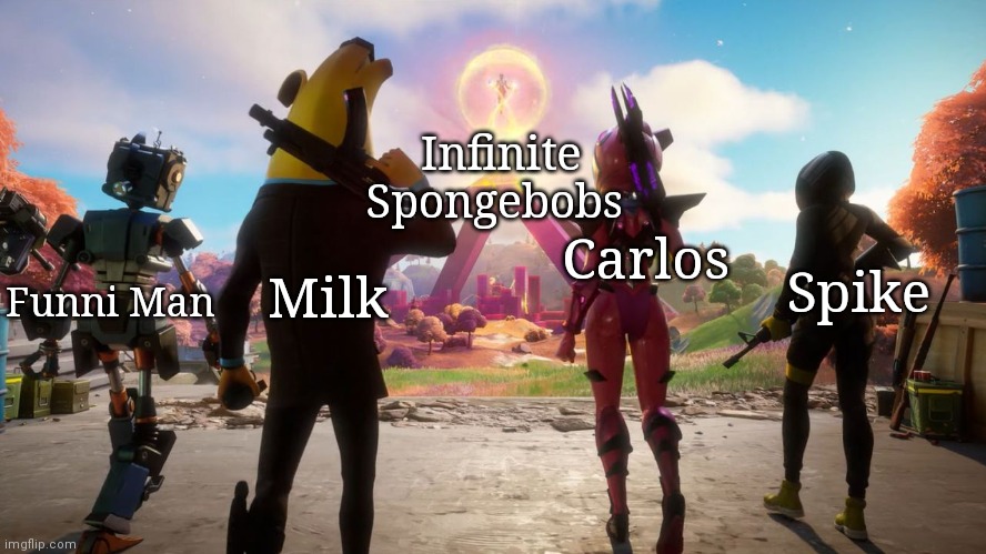 Infinite Spongebobs; Spike; Carlos; Funni Man; Milk | made w/ Imgflip meme maker