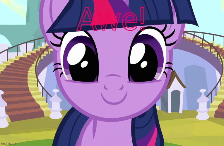 Cute Twilight Sparkle (MLP) | Awe! | image tagged in cute twilight sparkle mlp | made w/ Imgflip meme maker