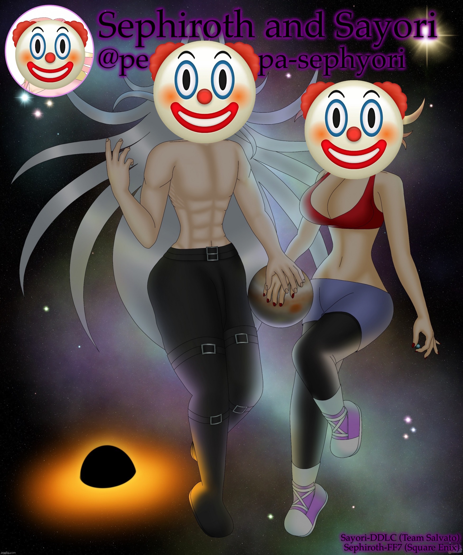 Sayori and Sephiroth | image tagged in sayori and sephiroth | made w/ Imgflip meme maker