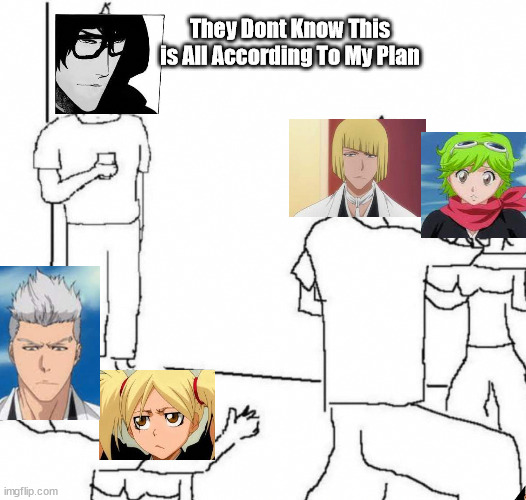 Only Bleach Fans Understand This | They Dont Know This is All According To My Plan | image tagged in party loner | made w/ Imgflip meme maker