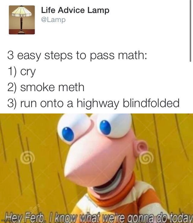 Easy as pie! :) | image tagged in hey ferb,memes,funny,life advice lamp,twitter,lmao | made w/ Imgflip meme maker