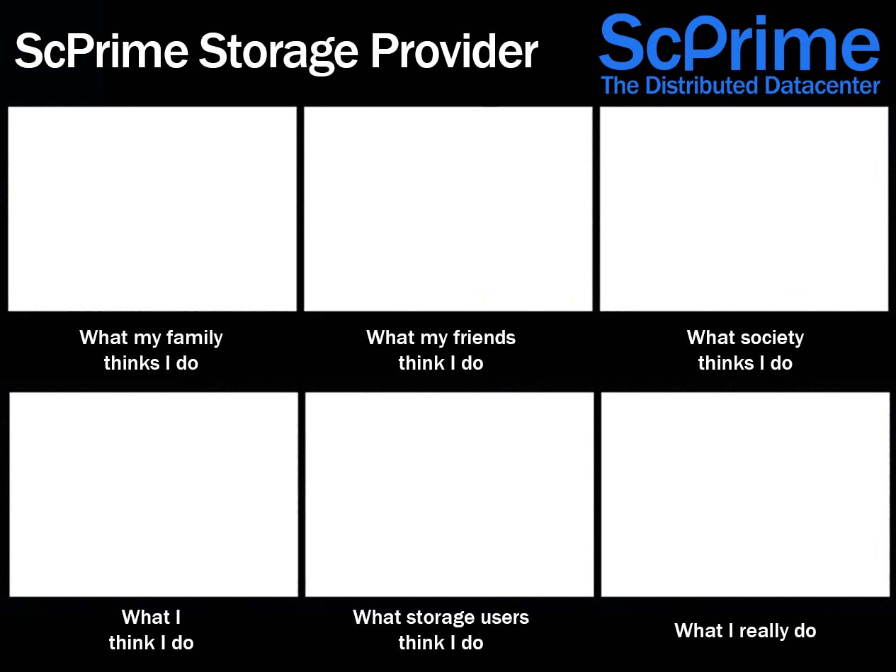 High Quality ScPrime Storage Provider Blank Meme Template