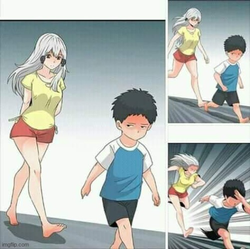 Anime boy running | image tagged in anime boy running | made w/ Imgflip meme maker