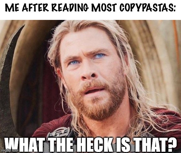 true lol | ME AFTER READING MOST COPYPASTAS: | image tagged in what the heck is that | made w/ Imgflip meme maker