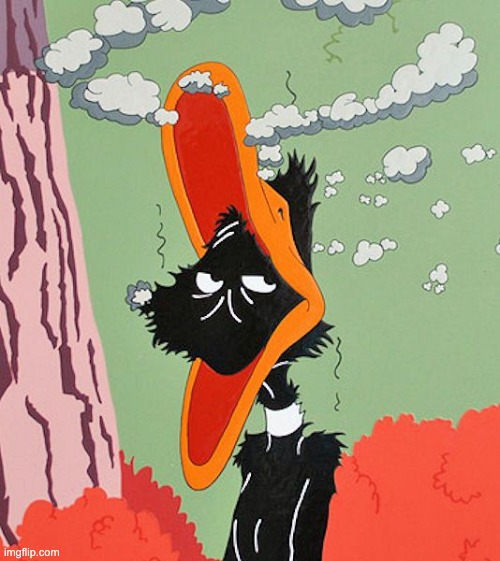 Daffy Duck Exploded Face | image tagged in daffy duck exploded face | made w/ Imgflip meme maker