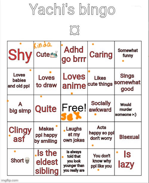 i wouldn’t murder anyone in my opinion but idrk | image tagged in yachi's bingo | made w/ Imgflip meme maker