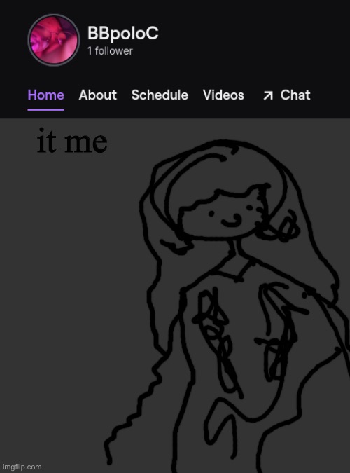 Twitch template | it me | image tagged in twitch template | made w/ Imgflip meme maker