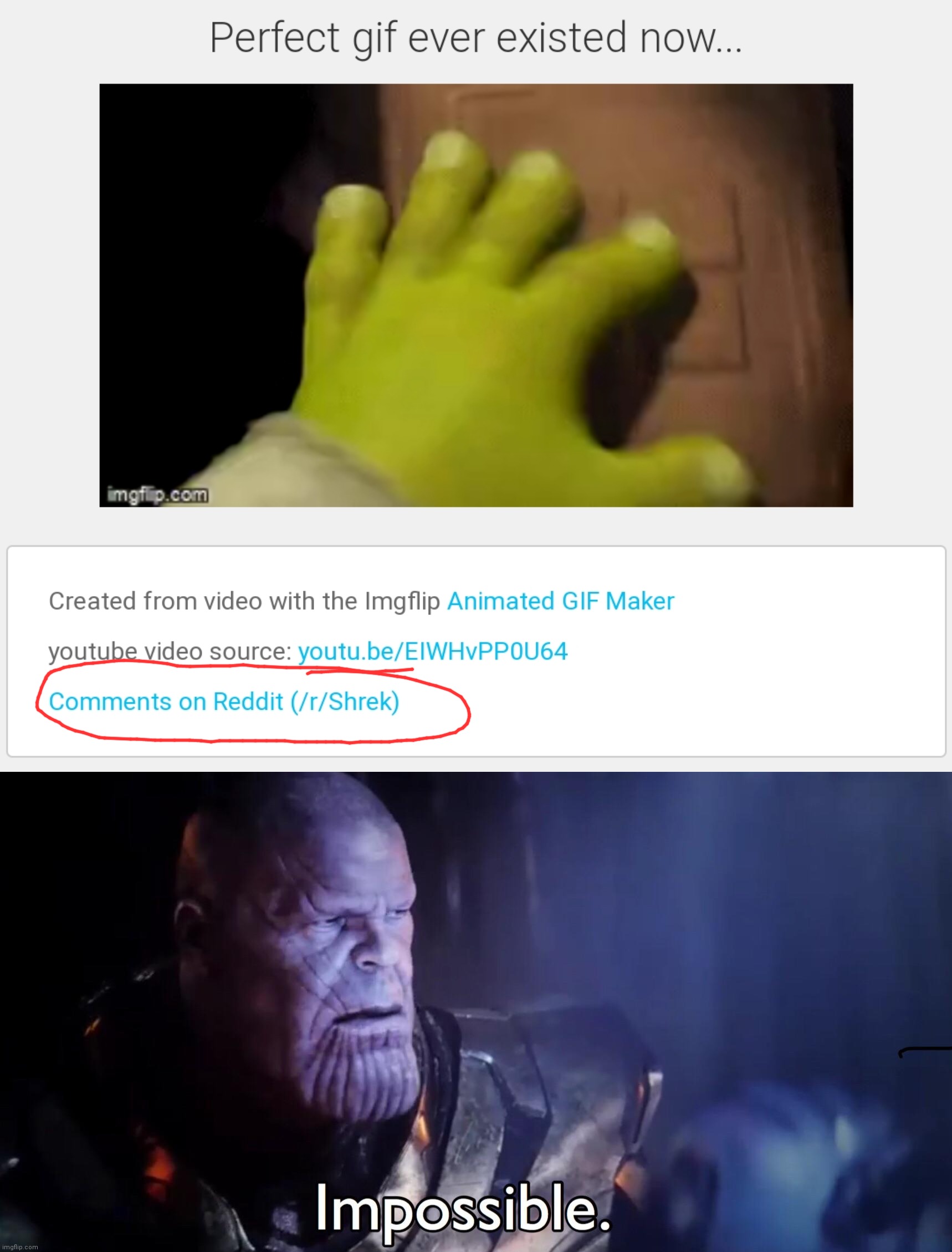 Can anyone explain how did I have a comment link for Reddit?! | image tagged in thanos impossible,reddit,imgflip,memes,like that's ever gonna happen | made w/ Imgflip meme maker