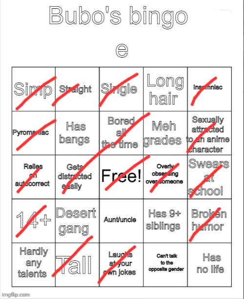 Huh | image tagged in bingo | made w/ Imgflip meme maker