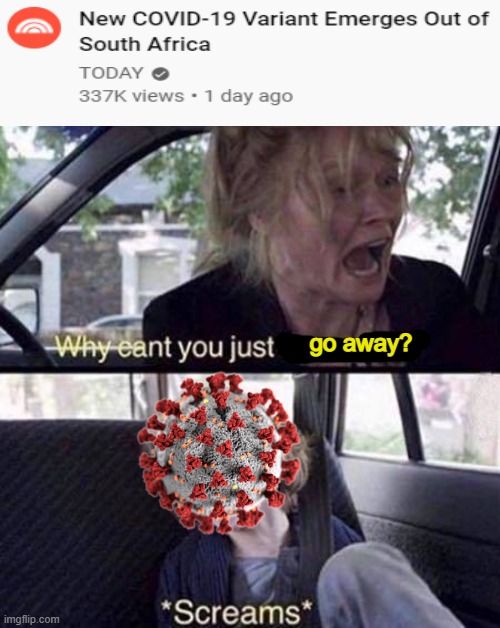 this needs to stop | go away? | image tagged in why can't you just be normal,covid-19 | made w/ Imgflip meme maker