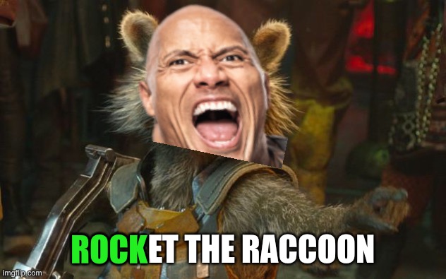 Rocket Raccoon | ROCKET THE RACCOON ROCK | image tagged in rocket raccoon | made w/ Imgflip meme maker