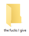 High Quality the f*cks I give Folder Blank Meme Template