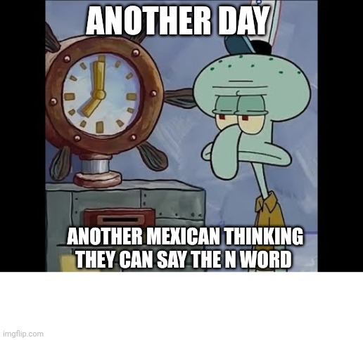 Another day, another migraine | ANOTHER DAY; ANOTHER MEXICAN THINKING THEY CAN SAY THE N WORD | image tagged in funny memes | made w/ Imgflip meme maker