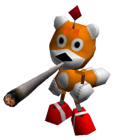High Quality tails doll smokes a fat blunt Blank Meme Template