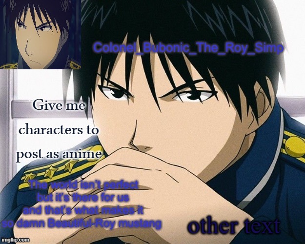Yall should know him by now | Give me characters to post as anime; other text | image tagged in yall should know him by now | made w/ Imgflip meme maker
