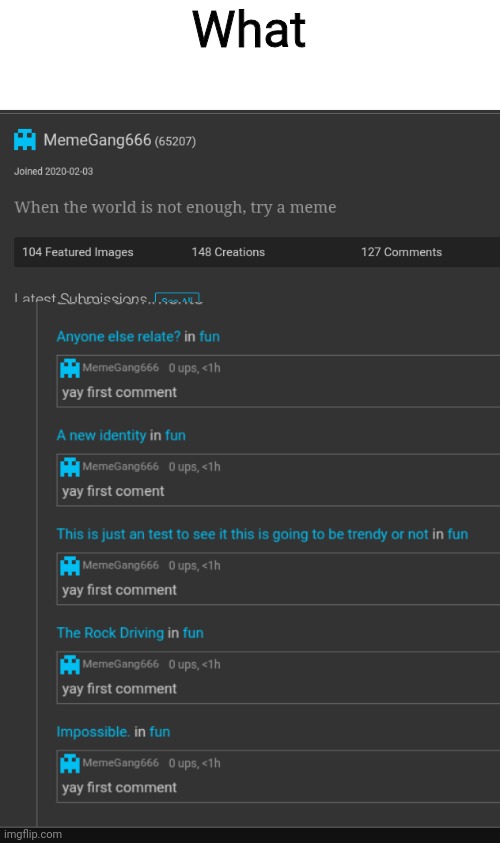 What | made w/ Imgflip meme maker