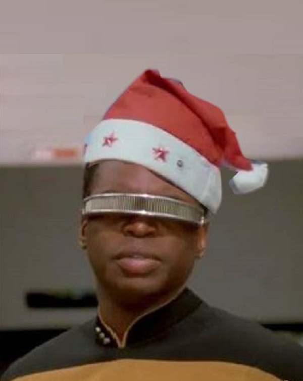 SANTA GEORDI, STAR TREK, LEVAR BURTON Blank Meme Template