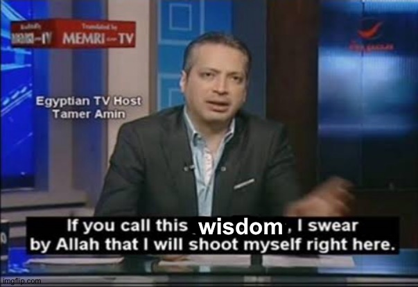 wisdom | made w/ Imgflip meme maker