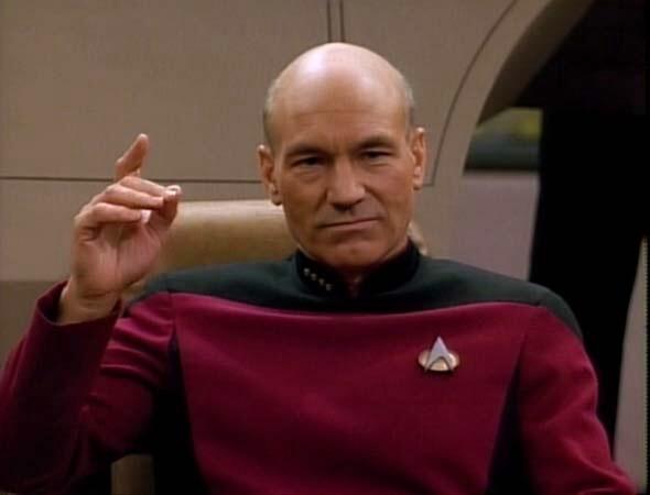 High Quality Captain Picard "one please" Blank Meme Template