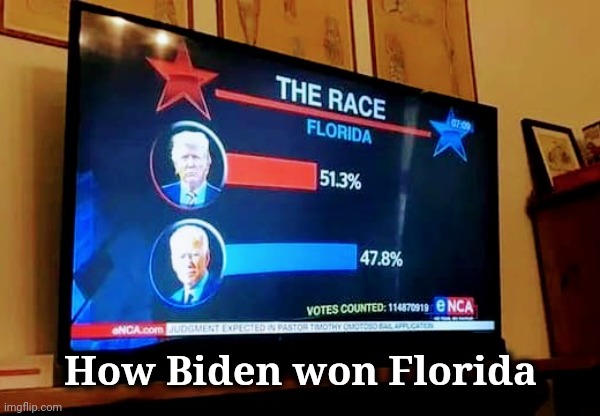 The Media's President |  How Biden won Florida | image tagged in florida man,biased media,alright gentlemen we need a new idea,mind control,hypnosis,politicians suck | made w/ Imgflip meme maker