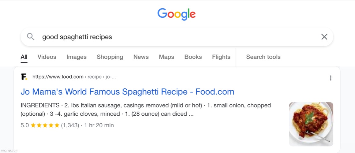 Joe mama’s famous spaghetti recipe | image tagged in joe mama s famous spaghetti recipe | made w/ Imgflip meme maker