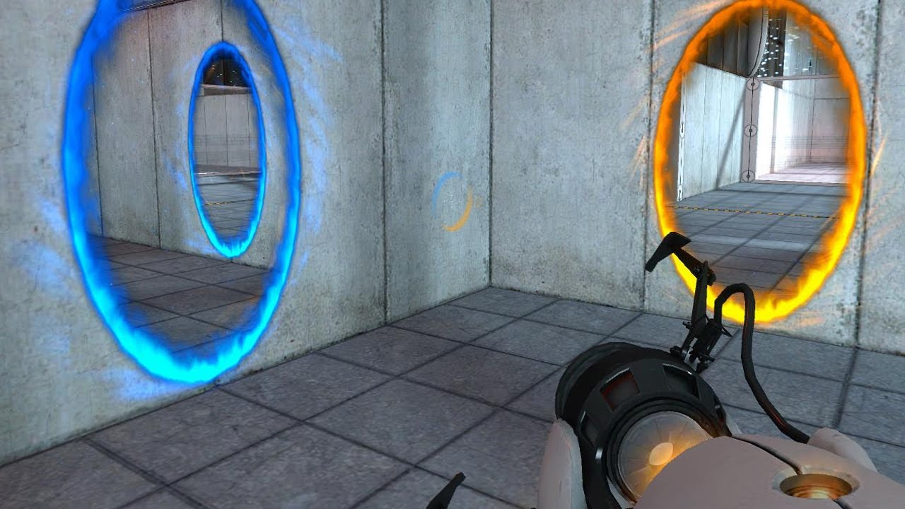 Portals from the game Portal. Blank Meme Template