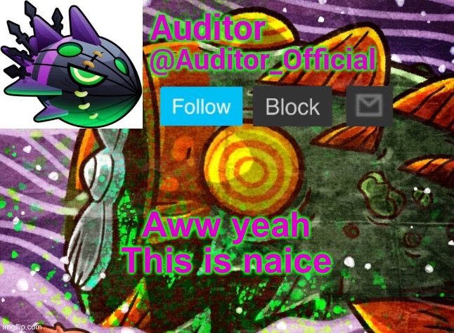 Thx tricky | Aww yeah; This is naice | image tagged in auditor's boss bloons temp | made w/ Imgflip meme maker
