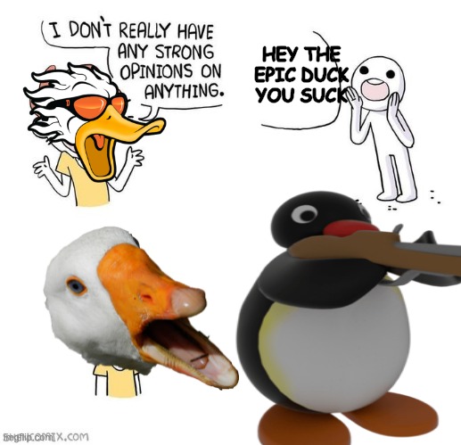 HEY THE EPIC DUCK YOU SUCK | made w/ Imgflip meme maker