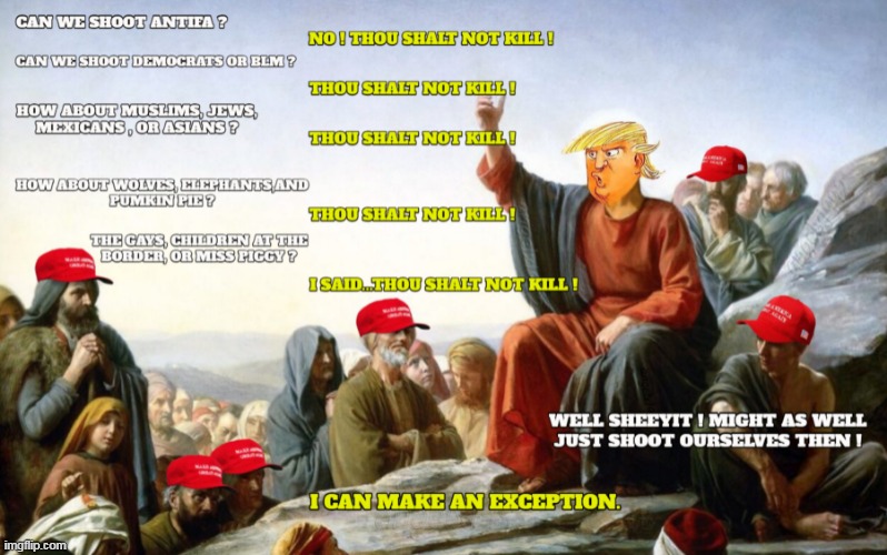 image tagged in gun rights,gun reform,jesus,clown car republicans,jesus christ,donold trump | made w/ Imgflip meme maker